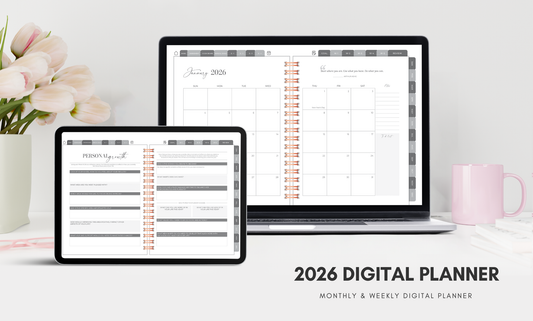 2026 Digital Planned on Purpose Planner (Google Cal Hyperlink)