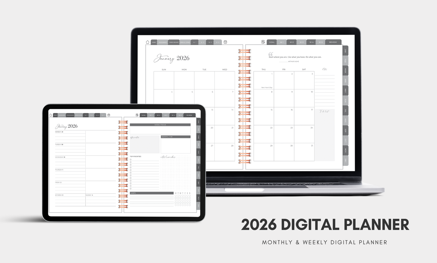 2026 Digital Planned on Purpose Planner (Google Cal Hyperlink)